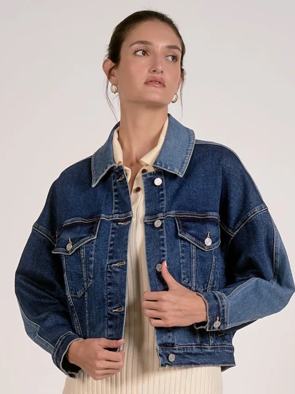 NWT Elan Gaia Jacket - Denim 2 Tone / S
